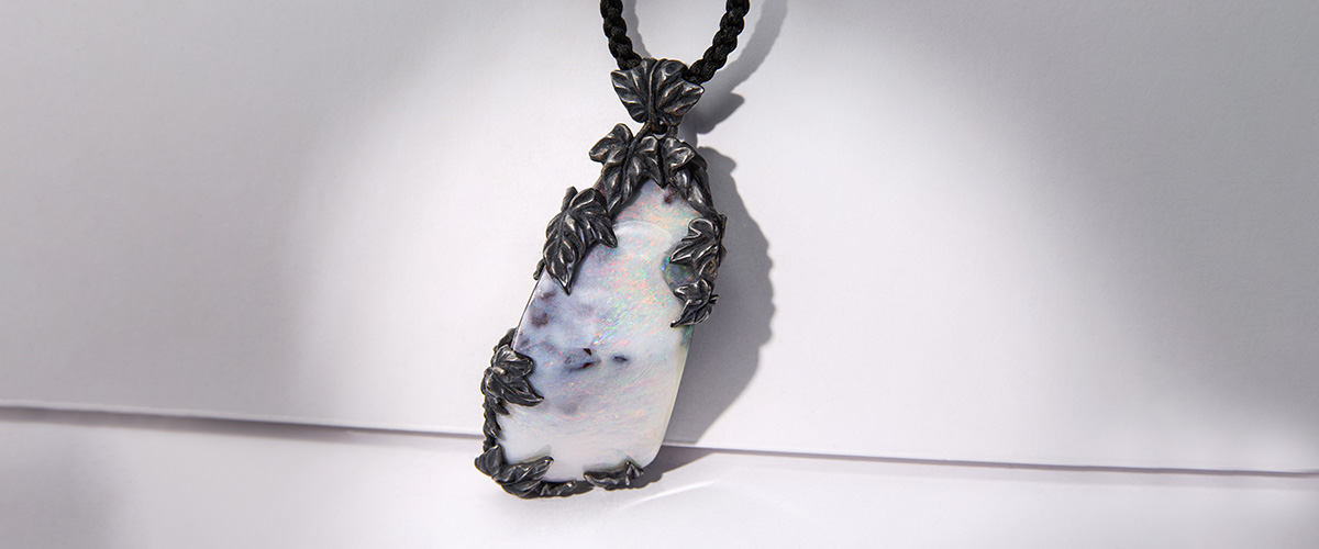 silver opal necklaces gabilo