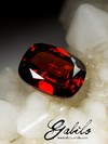 Garnet Almandine-Spessartine cut 2.70 carats with gem report MSU