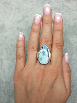 Großer Ring mit Bolder Opal