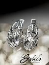 Rock crystal gold earrings 