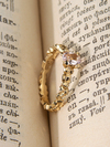 Morganite yellow gold ring