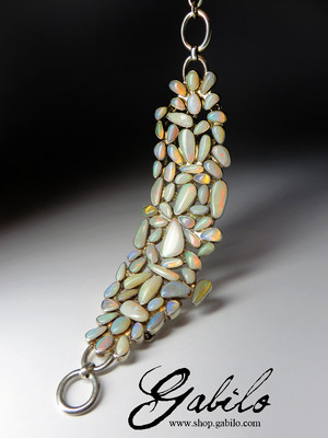 Silberarmband mit Opal