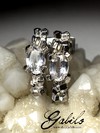 rock crystal gold stud earrings