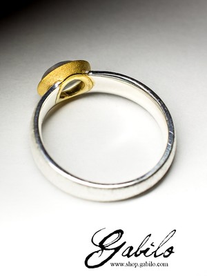 Ring mit Mondstein in Silber mit Zertifikat