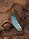 Boulder Opal yellow gold pendant