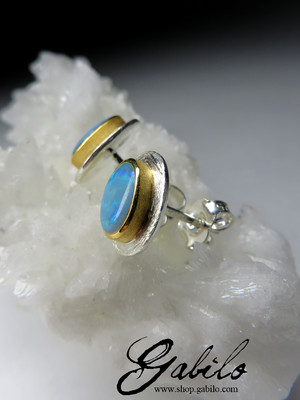 Silber Ohrringe Beutel mit Opal