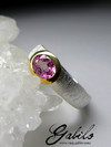 Silberring mit rosa Saphir