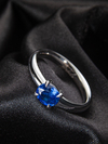 Kashmir sapphire and diamond gold ring
