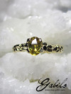 Yellow sapphire gold ring with jewelry report MSU