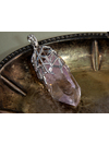 Amethyst crystal silver pendant