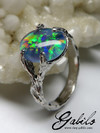 Ring mit Tripel aus Opal in Silber