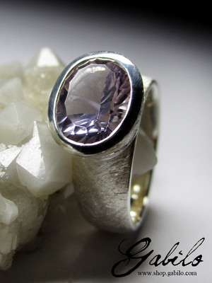 Amethyst Ring in Silber