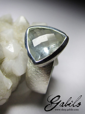Silber Ring mit Aquamarin 