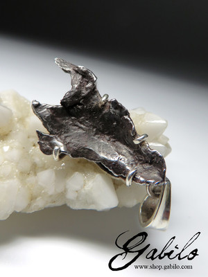 Meteorit Anhänger in Silber 