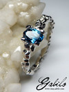 Blue topaz gold ring with Gem Report 