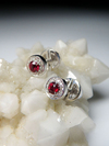 Ruby gold earrings with diamonds 