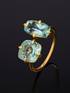 Aquamarine beryl gold ring 
