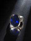 Black Australian Opal ring