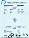 Кабошон адуляра капля 5х7 мм 0.92 карата с сертификатом МГУ