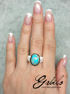 Turquoise silver ring