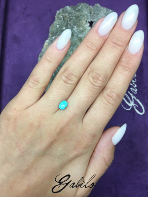 Turquoise 5x7 oval 0.85 ct