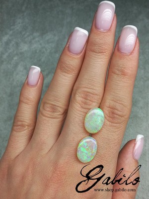 Opal pair oval cut 8.35 ct