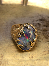 Illusion - Boulder Opal gold ring
