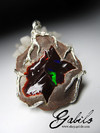 Chocolate opal silver pendant