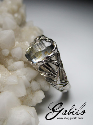 Sapphire crystal silber ring 