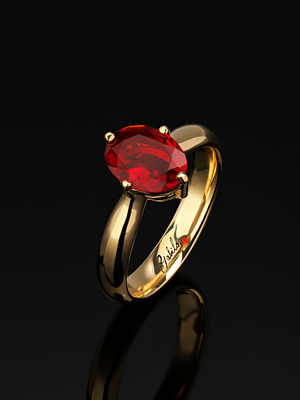 Fire opal goldener ring