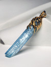 Aquamarine crystal gold pendant