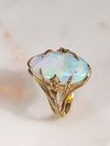 Irises - Crystal opal gold ring