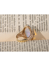 Irises - Crystal opal gold ring