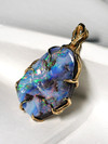 Boulder opal gold pendant 