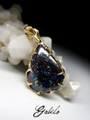 Boulder koroit opal gold pendant