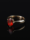 Fire opal yellow gold ring 