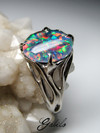 Triplet opal silver ring 