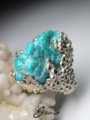 Turquoise silver ring 