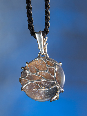 Black opal silver pendant 