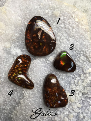 Mexican fire agate cut with Gem Testing Report 