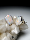 Opal silver stud earrings 