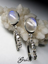 Moonstone silver earrings 