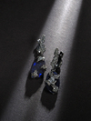 Black opal silver earrings 