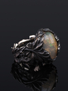 Mexican Fire Opal Ivy silver ring 1174