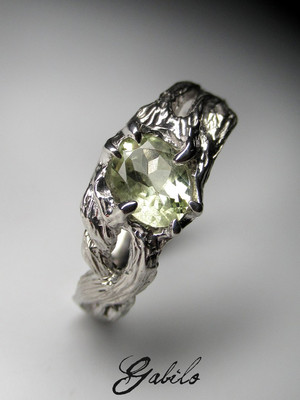 Heliodor silver ring 