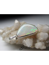 Opal silver pendant
