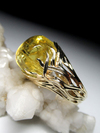 Heliodor yellow gold ring 