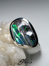 Boulder opal silver ring 