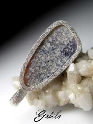 Australian opal silver pendant