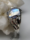 Moonstone silver ring 